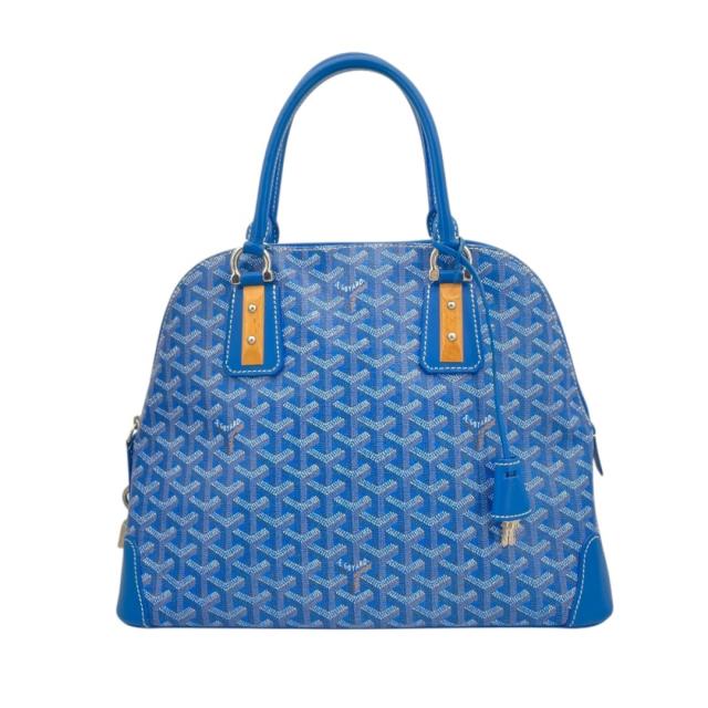 ゴヤール GOYARD ヴァンドームMM ブルー PVC レディース ハンドバッグ ゴヤール GOYARD ヴァンドームMM ブルー PVC レディース ハンドバッグ